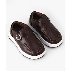 Cute Walk by Babyhug Buckle Closure Party Wear Shoes - Dark Brown
