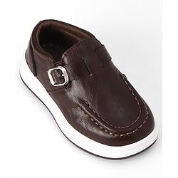 Cute Walk by Babyhug Buckle Closure Party Wear Shoes - Dark Brown
