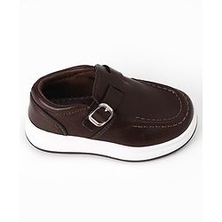 Cute Walk by Babyhug Buckle Closure Party Wear Shoes - Dark Brown