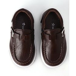 Cute Walk by Babyhug Buckle Closure Party Wear Shoes - Dark Brown