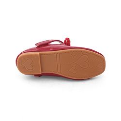 Cute Walk by Babyhug Velcro Closure Ballerina With Bow Applique - Beige