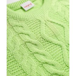 Babyhug Knit Full Sleeves Sweater Set With Cable Knit Design - Green