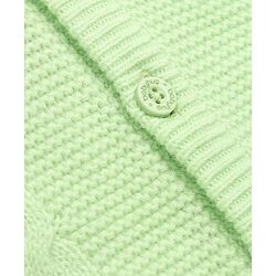 Babyhug Fur Woven Full Sleeves Hooded Winter Wear Romper With Applique - Neon Green