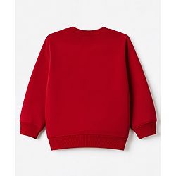 Babyhug Heavy Gauge 100% Cotton Terry Knit Full Sleeves Sweatshirts With Koala and Text Print Pack of 2 - Red & Beige