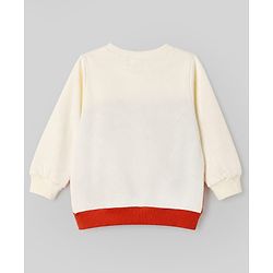 Babyhug 100% Cotton Terry Knit Full Sleeves Sweatshirts with Vehicle and Animal Print Pack of 2 - Beige & Red