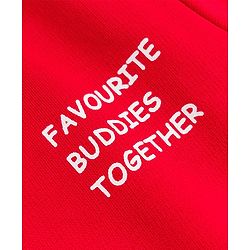 Babyhug 100% Cotton Terry Knit Heavy Gauge Sweatshirt With Full Sleeves and Penguin Print - Red