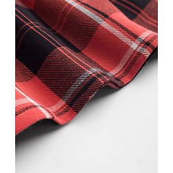 Babyhug Cotton Woven Dress with Full Sleeves and Checked Print -Red