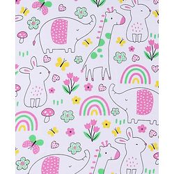 Babyhug 100% Cotton Microfiber Knit Hooded Towel With Butterfly Embroidery L 78 x B 76 cm - Pink