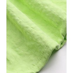 Babyhug Seer-sucker Woven Frock With Half Puffed Sleeves and Frill in Green