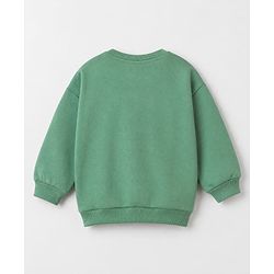 Babyhug Disney 100% Cotton Knit Full Sleeves Drop Shoulder Sweatshirts with Mickey Mouse Print in Blue & Green Pack of 2