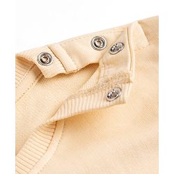 Babyhug Disney Terry Knit Sweatshirt with Full Sleeves and Mickey Mouse Print in Beige for 6-9 Months