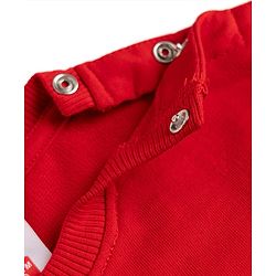 Babyhug Disney Terry Knit Sweatshirt with Full Sleeves, Drop Shoulder Sleeves and Mickey Mouse Mickey Mouse Print in Red for 6-9 Months