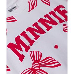 Babyhug Disney 100% Cotton Terry Knit Drop Shoulder Full Sleeves Sweatshirts with Minnie Mouse Print Pack of 2 - Red & White