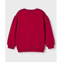 Babyhug Disney 100% Cotton Terry Knit Drop Shoulder Full Sleeves Sweatshirts with Minnie Mouse Print Pack of 2 - Red & White