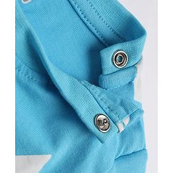 Babyhug 100% Cotton Knit Half Sleeves T-Shirts with Star Print - Blue