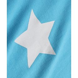 Babyhug 100% Cotton Knit Half Sleeves T-Shirts with Star Print - Blue