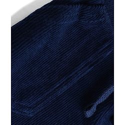 Babyhug Corduroy 100% Cotton Knit Full Length Solid Solid Pant - Navy Blue
