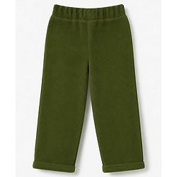 Babyhug 100% Cotton Knit Full Length Corduroy Pants - Olive