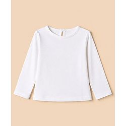 Babyhug Twill Woven Fit & Flare Full Sleeves Frock and Tee with Checks - Brown