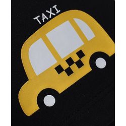 Babyhug 100% Cotton Jersey Knit Mid Thigh Vehicles Printed Shorts Pack Of 3 - Blue Yellow & Black