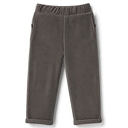 Babyhug 100% Cotton Knit Full Length Corduroy Pants - Grey