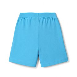 Babyhug 100% Cotton Jersey Knit Mid Thigh Happy Today Printed Shorts With Tape Detailing Pack Of 3 - Light Green Rust Orange & Blue