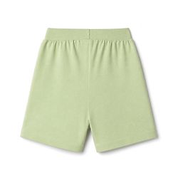 Babyhug 100% Cotton Jersey Knit Mid Thigh Happy Today Printed Shorts With Tape Detailing Pack Of 3 - Light Green Rust Orange & Blue