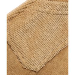 Babyhug Corduroy 100% Cotton Knit Full Length Solid Pant - Khaki