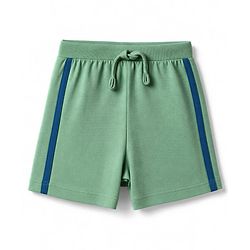 Babyhug 100% Cotton Jersey Knit Mid Thigh Little Dino Club Printed Shorts Pack Of 2 - Blue & Green