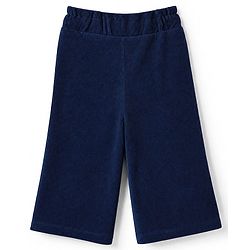 Babyhug Cotton Corduroy Knit Full Length Corduroy Pants with Heart Embroidery - Navy Blue