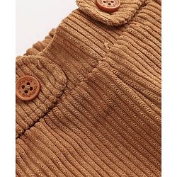 Babyhug Knit Full Length Solid Corduroy - Brown