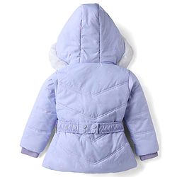 Babyhug Disney Woven Padded/Quilted/ Winter Jacket with Full Sleeves and Minnie Mouse Patch in Pink for 9-12 Months