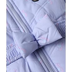 Babyhug Disney Woven Padded/Quilted/ Winter Jacket with Full Sleeves and Minnie Mouse Patch in Pink for 9-12 Months