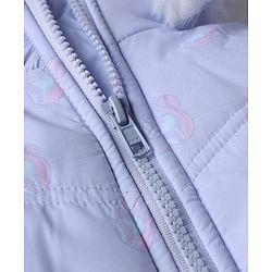 Babyhug Disney Woven Padded/Quilted/ Winter Jacket with Full Sleeves and Minnie Mouse Patch in Pink for 9-12 Months
