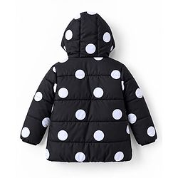 Babyhug Disney Woven Winter Jacket with Full Sleeves and Minnie Mouse Print in Black for 9-12 Months