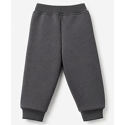 Babyhug Velour Knit Full Sleeves Winter Wear Suit With Bear Patch & Cap - Grey