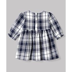 Babyhug Cotton Woven Frock and Legging with Full Sleeves and Checked Print in Blue for 3-6 Months