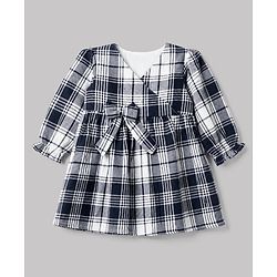 Babyhug Cotton Woven Frock and Legging with Full Sleeves and Checked Print in Blue for 3-6 Months