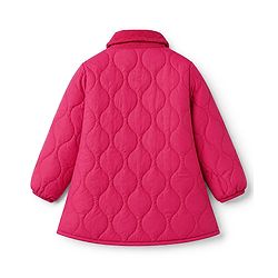 Babyhug Woven Padded/Quilted/ Winter Jacket with Full Sleeves and Bow Detail - Pink