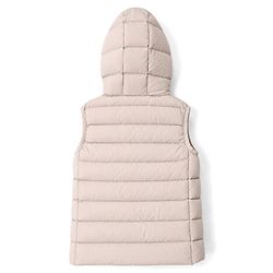 Babyhug Woven Sleeveless Jacket with Hood & Play Time Patch - Ivory