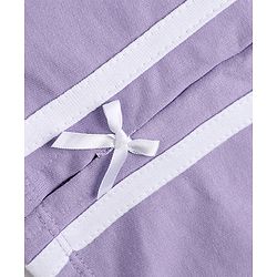 Babyhug 100% Cotton Looper Knit Full Length Lounge Pant With Tape Detailing - Lavender