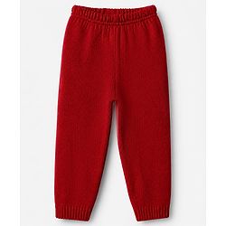 Babyhug Disney 100% Cotton Knit Full Sleeves Sweater Set with Minnie Mouse Detailing - Maroon