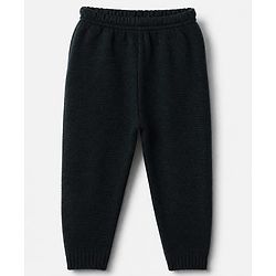 Babyhug Disney 100% Cotton Knit Sweater Sets With Full Sleeves And Mickey Mouse Patch - Black