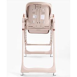 Babyhug Smart 3-in-1 High Chair with Baby Swing - Beige| Adjustable Height| Dual Feeding Tray| Reclining Backrest & Footrest| 5-Point Safety Harness| Foldable Feeding Chair