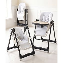 Babyhug Smart 3-in-1 High Chair with Swing for Baby, Adjustable Height, Dual Tray, Reclinable Backrest & Footrest Feeding Chair