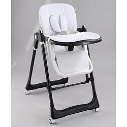 Babyhug Smart 3-in-1 High Chair with Swing for Baby, Adjustable Height, Dual Tray, Reclinable Backrest & Footrest Feeding Chair