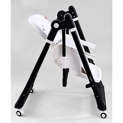 Babyhug Smart 3-in-1 High Chair with Swing for Baby, Adjustable Height, Dual Tray, Reclinable Backrest & Footrest Feeding Chair