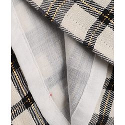 Babyhug Cotton Woven Full Sleeves Frock with Leggings and Checks Print - White