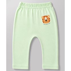 Babyhug Cotton Knit Full Length Diaper Leggings With Animal Print Pack of 3 - Green Blue & Orange
