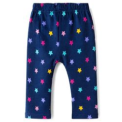 Babyhug Cotton Knit Full Length Diaper Leggings Pack of 3 in Yellow Red Navy Blue